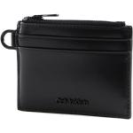 Billetera negras de cuero con logo Calvin Klein ck para hombre 