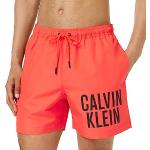Calvin Klein Hombre Bañador largo, Bright Vermillion, S