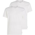 Camisetas blancas de manga corta manga corta con cuello redondo Calvin Klein talla XL para hombre 