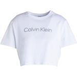 Camisetas blancas de poliester de manga corta manga corta con cuello redondo de punto Calvin Klein PERFORMANCE talla XL para mujer 