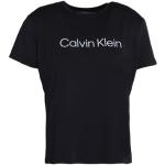 Camisetas negras de poliester de manga corta manga corta con cuello redondo Calvin Klein PERFORMANCE talla XL para mujer 