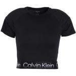 Camisetas negras de poliester de manga corta manga corta con cuello redondo Calvin Klein PERFORMANCE talla XL para mujer 