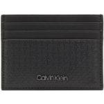 Bolsos negros de cuero con logo Calvin Klein para hombre 