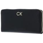 Billetera negras rebajadas Calvin Klein ck de materiales sostenibles para mujer 