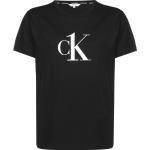 Camisetas negras de algodón de algodón  rebajadas Calvin Klein talla M para hombre 