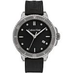 Relojes negros de silicona de pulsera Cuarzo analógicos Calvin Klein para hombre 