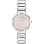 Relojes rosas de acero inoxidable de pulsera Cuarzo analógicos Calvin Klein para mujer 