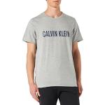 Camisetas grises de pijama  con cuello redondo con logo Calvin Klein talla S para hombre 
