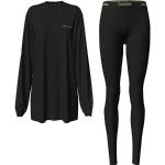 Pijamas largos negros rebajados Calvin Klein talla XS para mujer 