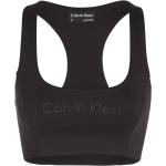 Sujetadores deportivos negros sin mangas con escote cuadrado con logo Calvin Klein PERFORMANCE talla L para mujer 