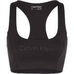 Sujetadores deportivos negros sin mangas con escote cuadrado con logo Calvin Klein PERFORMANCE talla S para mujer 