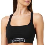 Sujetadores deportivos negros rebajados Calvin Klein talla XL de materiales sostenibles para mujer 