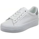 Zapatillas blancas de cuero de piel informales Calvin Klein Jeans talla 39,5 para mujer 