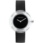 Relojes negros de pulsera Cuarzo analógicos con correa de piel Calvin Klein para mujer 