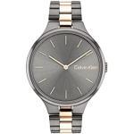 Relojes grises de acero inoxidable de pulsera Cuarzo analógicos Calvin Klein para mujer 