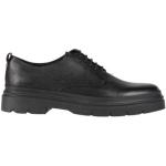 Zapatos negros de goma con puntera redonda con tacón cuadrado formales con logo Calvin Klein talla 45 para hombre 