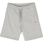 Pantalones cortos grises de algodón de deporte infantiles rebajados informales con logo Diesel Kid 10 años 