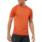 Camisetas naranja de running Salomon talla M para hombre 
