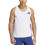 Camisetas blancas de running sin mangas adidas Adizero talla S para hombre 