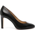 Zapatos negros de cuero de tacón rebajados con tacón de 7 a 9cm con logo Ralph Lauren Lauren para mujer 