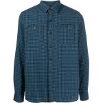 Camisas azules de algodón de manga larga manga larga a cuadros Ralph Lauren Lauren talla XL para hombre 