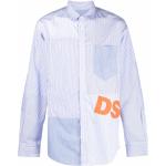 Camisas azules de algodón de manga larga rebajadas manga larga marineras con logo Dsquared2 para hombre 