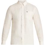 Camisas blancas de lino de manga larga manga larga marineras con logo Lacoste para hombre 