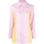 Camisas rosas de algodón de manga larga manga larga marineras con rayas Celine talla L para mujer 