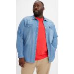 Camisas azules de algodón tallas grandes LEVI´S Barstow Western grandes para hombre 