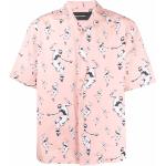 Camisas rosas de algodón de manga corta rebajadas manga corta Neil Barrett talla L para hombre 