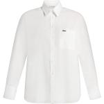 Camisas blancas de algodón de manga larga manga larga con logo Lacoste talla XS para mujer 