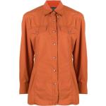 Camisas naranja de algodón de manga larga manga larga VERSACE talla S para mujer 