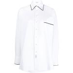 Camisas blancas de algodón de manga larga rebajadas manga larga con logo Etro talla M para mujer 