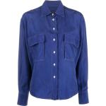 Camisas azules de seda de manga larga manga larga Gucci talla XXL para mujer 