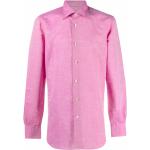 Camisas rosas de algodón de manga larga rebajadas tallas grandes manga larga KITON para hombre 