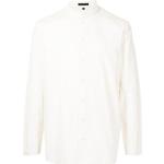 Camisas blancas de algodón cuello Mao rebajadas manga larga talla XL para hombre 
