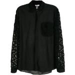 Camisas negras de lino de lino  manga larga Amir Slama con crochet para hombre 