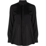 Camisas negras de algodón de manga larga manga larga Saint Laurent Paris talla L para mujer 