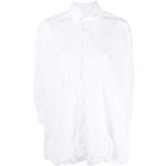 Camisas blancas de algodón doble cuello tres cuartos arrugadas asimétrico Talla Única para mujer 