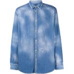 Camisas azules de algodón de manga larga rebajadas manga larga Dsquared2 para hombre 