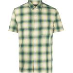 Camisas estampadas verdes de algodón manga corta a cuadros Ralph Lauren Lauren para hombre 