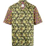 Camisas estampadas negras de algodón rebajadas manga corta floreadas Paul Smith Paul con motivo de flores talla S para hombre 