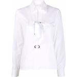 Camisas blancas de algodón de manga larga manga larga Valentino Garavani con lazo talla S para mujer 