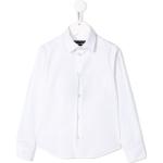 Camisas blancas de poliamida de manga larga infantiles con logo Armani Emporio Armani 4 años 