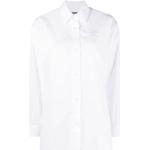 Camisas blancas de algodón de manga larga manga larga con logo Diesel para mujer 
