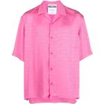 Camisas rosas de viscosa de manga corta rebajadas manga corta MOSCHINO asimétrico para hombre 