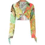 Camisas estampadas multicolor de lino manga larga Amir Slama con lazo para mujer 