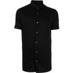 Camisas negras de tencel de manga corta manga corta con logo Armani Emporio Armani talla S para hombre 