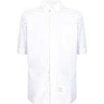 Camisas blancas de algodón de manga corta manga corta marineras con rayas Thom Browne para hombre 