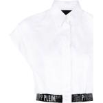 Camisas blancas de algodón rebajadas con logo Philipp Plein con volantes talla L para mujer 